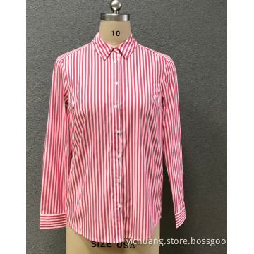 chemise rayée rouge femme